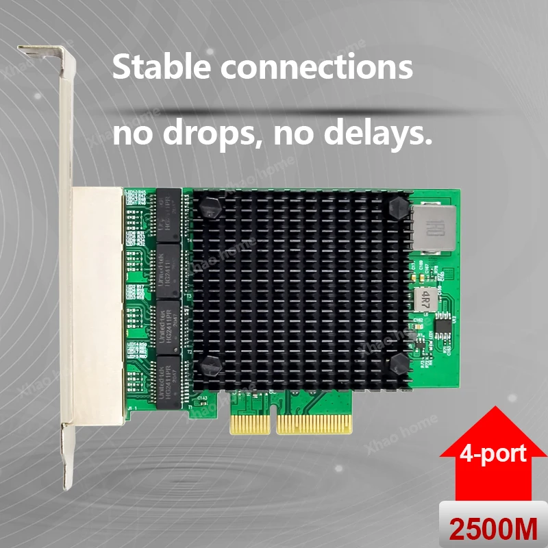 4포트 네트워크 카드 RTL8125 8126 칩 PCI Express X4 - 쿼드 RJ45 NIC 10/100/1000/2500Mb 기가비트 이더넷 LAN 카드 (PC 데스크탑용)