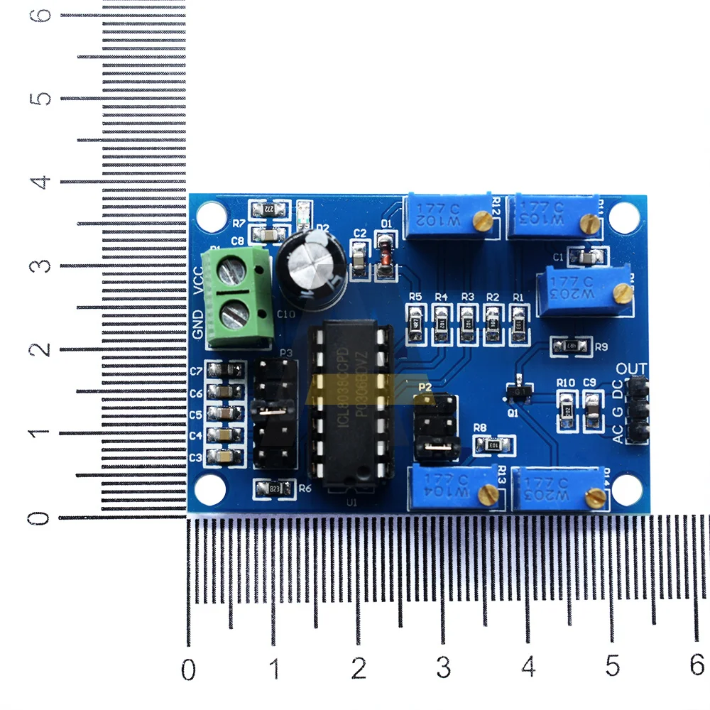 ICL8038 Signal Generator 10Hz-450KHz Medium/Low Signal Frequency 12V to 15V Triangular/Rectangular/Sine Wave Generator Module 4