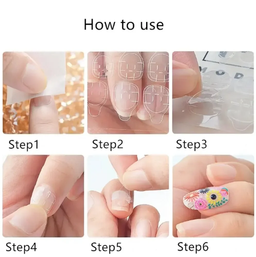 240pcs Nail Jelly Glue Double Sided False Nail Art Adhesive Tape Glue Sticker Fake Nail Glue Super Viscous 6