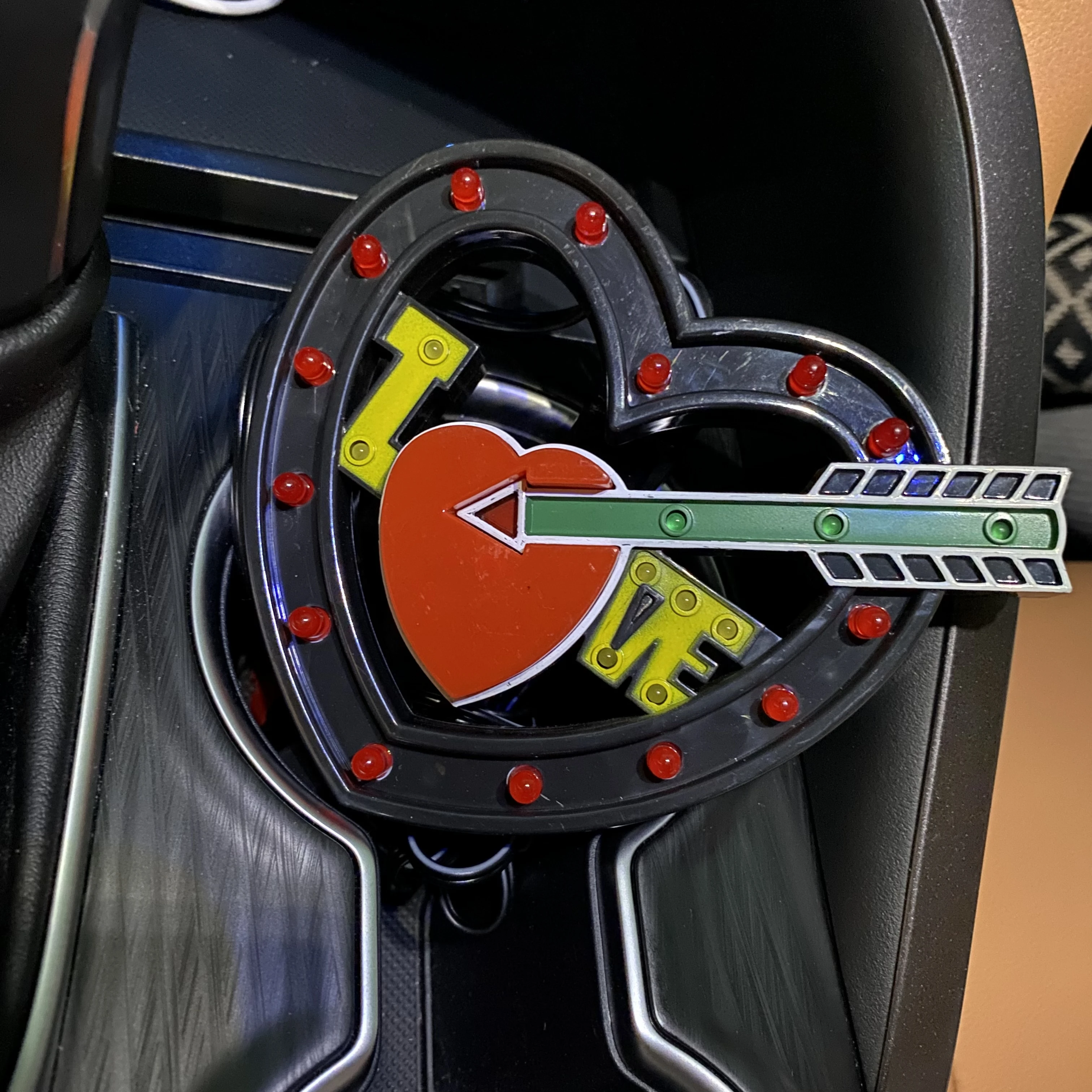 CarLEDAtmosphereFlickeringAmbientHeartLightRGBColorfulMusic