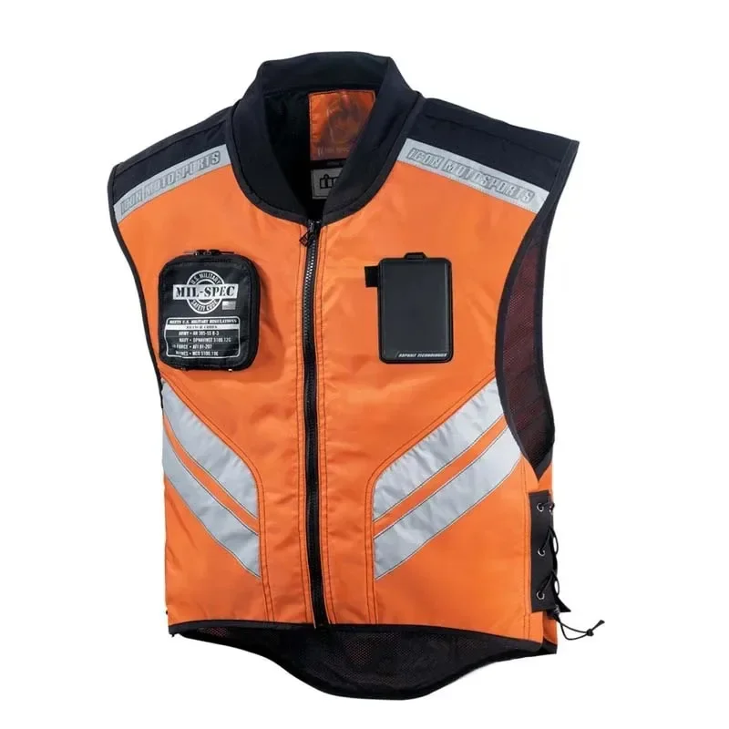 Riding Reflective Vest MOTO Waistcoat Non-sleeve Clothing for Motocross Off-Road Racing Motorcycle Touring Night Riding 1PC reflective vest