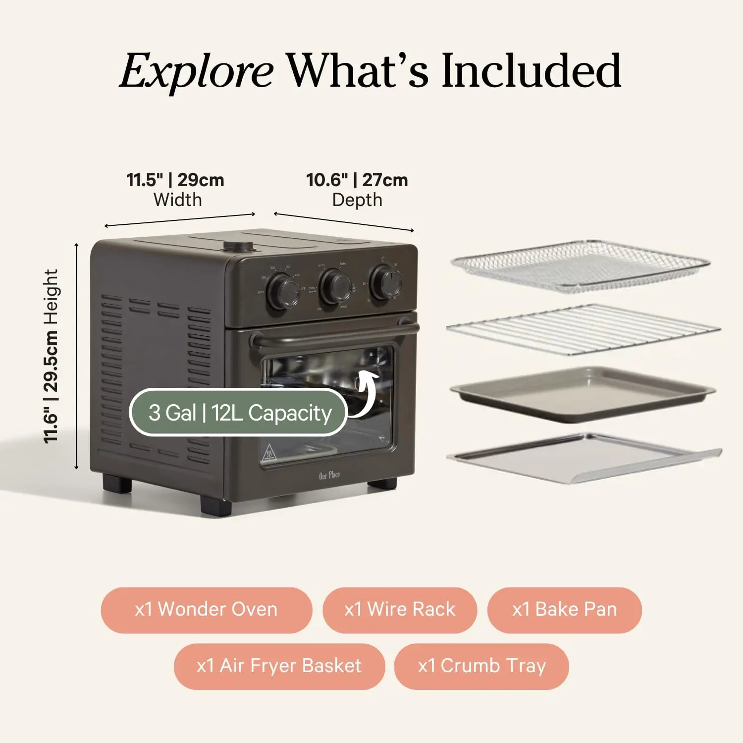 Wonder Oven | 6-in-1 Air Fryer & Toaster Oven with Steam Infusion | Compact, Countertop Friendly, Fast Preheat, Multifunctional