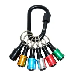 Compact Hex Bit Holder Keychain Set with Quick Change Extension Bars (6 - Pack) (6PCs)