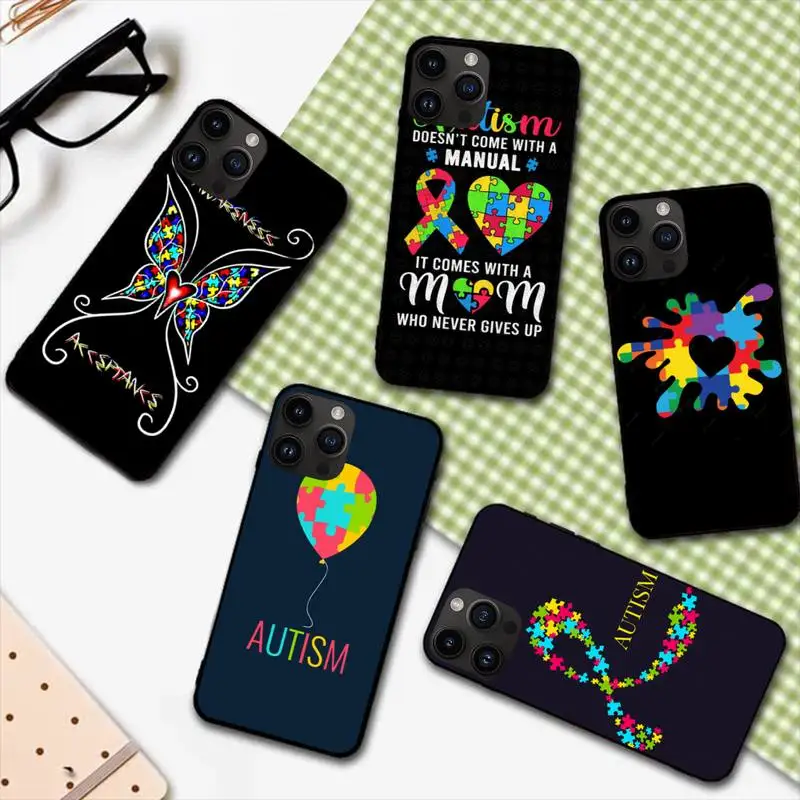 Autism Awareness Clear Phone Case Cover For iPhone 13 12 11 Pro Max XR XS X  8 7