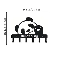 1pc Fascinating Cute Panda Keychain Wall Mounted Coat Rack Keychain Key Hanger Towel Rack Intriguing Wall Mounted Item 2