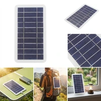 Panneau solaire USB portable 5V 2W - Imperméable, pour la randonnée en plein air, le camping, la recharge de téléphone portable, panneau de charge pour batterie externe 4
