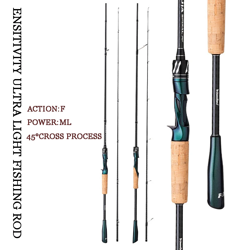 Mavllos Glorious Carp Fishing Rod, Fast Carbon Ml Tip,1.98M-2.4M Lure 4-12G 5-21Lb Trota Fishing Bass Casting Spinning Rod