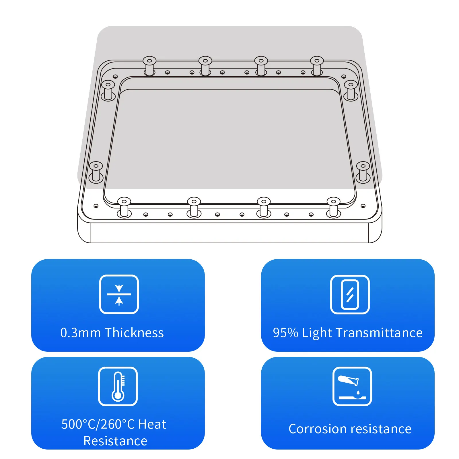 Filme Liberador de Alta Velocidade para Impressoras 3d Anycubic Photon M5s 12k Saturn Ultra Halot Mage Pro Lcd Acf - Imagem 5