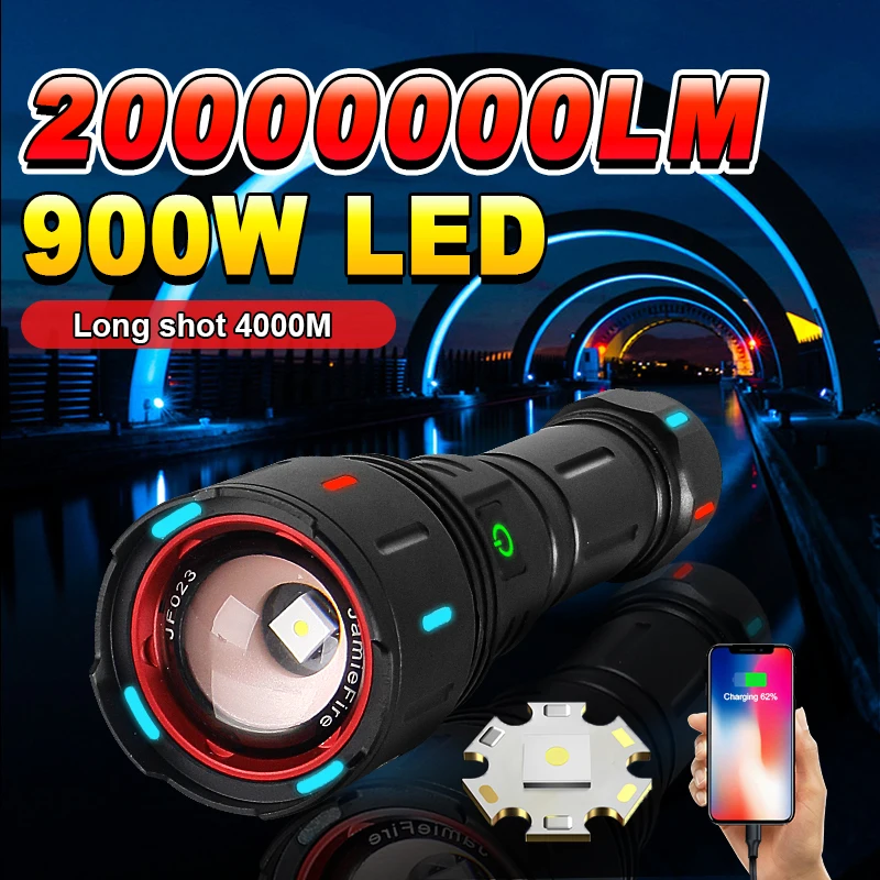Lampe de poche,Package D-XHP50--Lampe de poche LED Super lumineuse