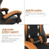 Gaming Chair Office Chair Ergonomic PU Leather Computer Desk Chair with Headrest and Lumbar Support Game Chairs Racing Chair 5