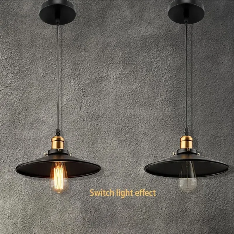 Vintage Pendant Lights Vintage Pendant Light Decoration Salon Edison Loft Style Vintage Industrial Retro Pendant Lamp E27 Holder Iron Restaurant Lights