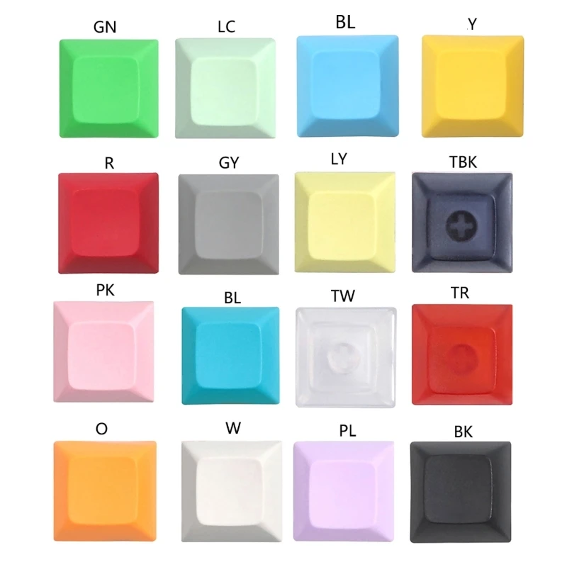 

PBT DSA Keycaps Upgraded 1U Height for Gaming Mechanical Keyboard 20PCS 1U Blank Keycaps Multi Color