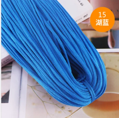 200M 3mm Color Nylon Cord Thread Crochet Hollow Line Macrame DIY Hand-Woven Bracelet Braided Handicrafts/Shoes 