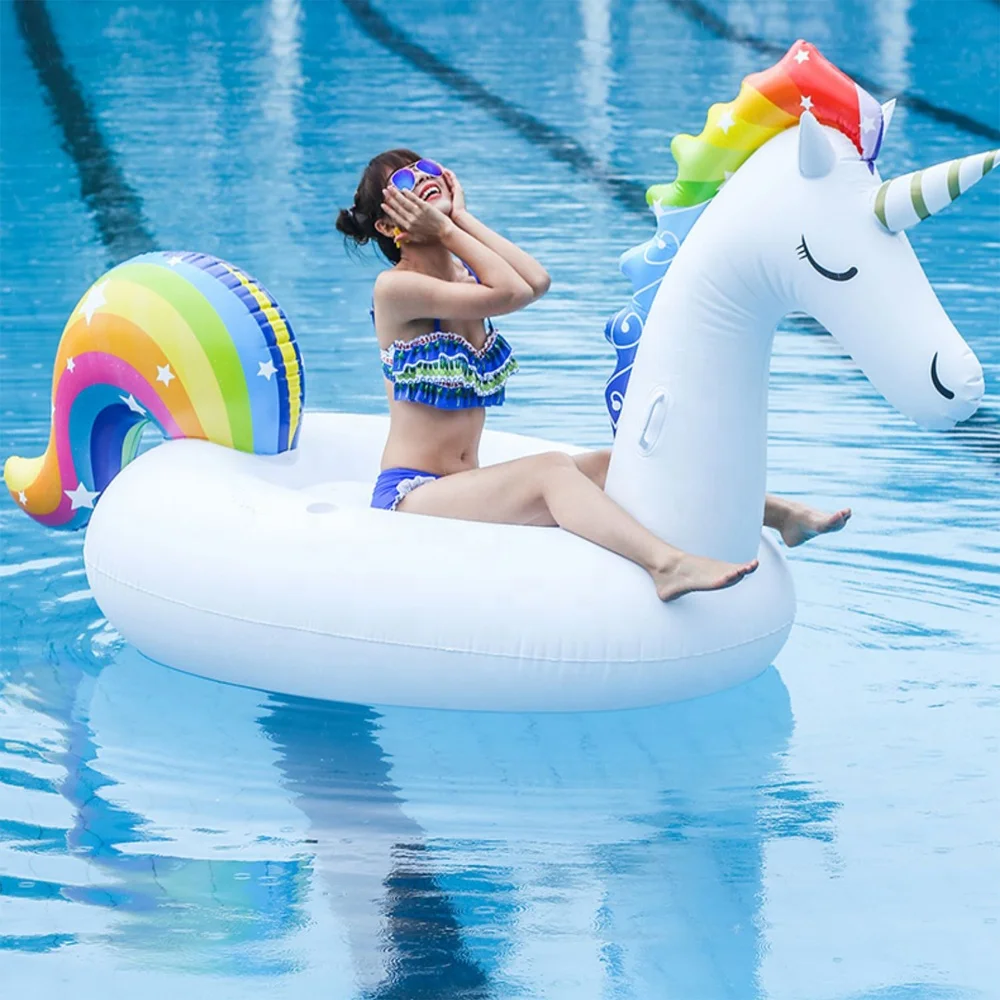 Water floating Inflatable Pool Float Party Toys unicorn Durable Handles Summer Beach Floats Pool Toys Raft Lounge for Adults Kid
