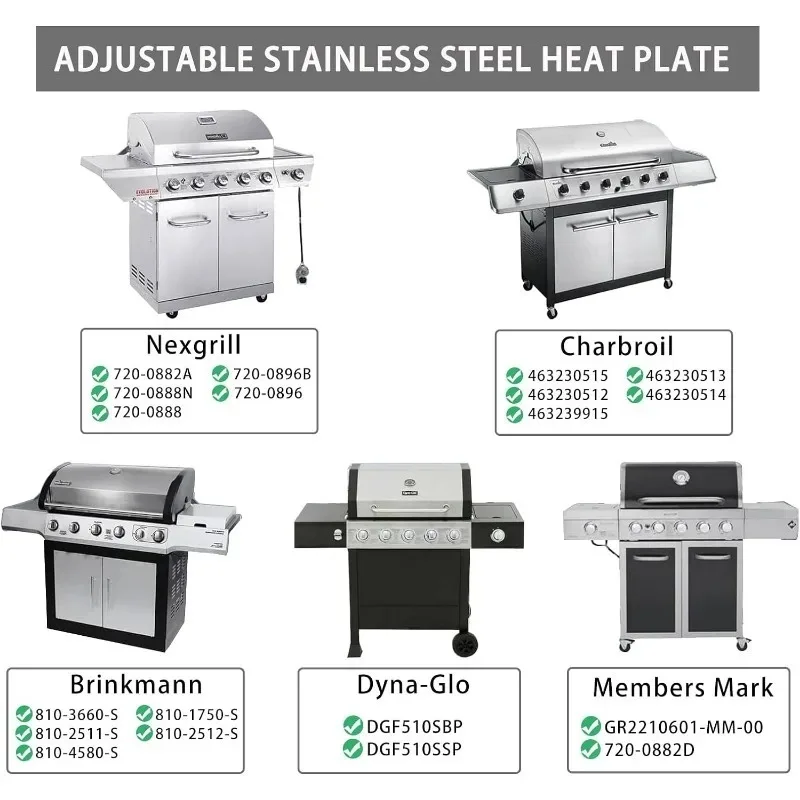 Universal Adjustable Tent Shield Heat Plate Grill Burner Cover For Gas Grill Repair