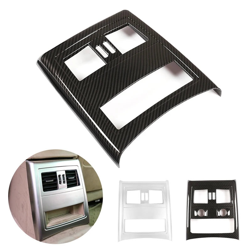 

For BMW 3 Series E90 2005 - 2009 2010 2011 2012 Carbon Fiber Texture Car Rear Air Condition Air Vent Outlet Anti-kick Cover Trim