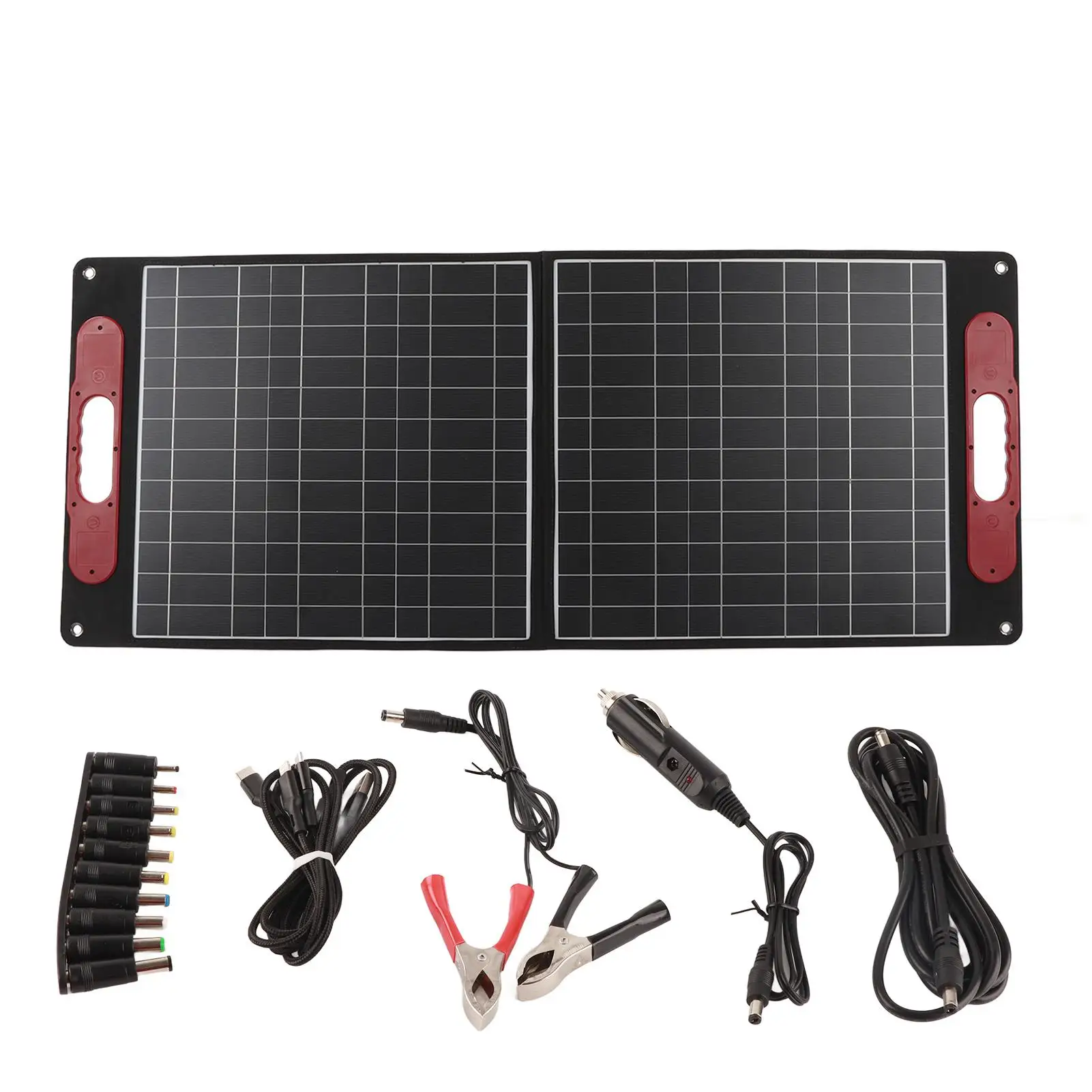 100W Foldable Monocrystalline Solar Panel-Scratch Resistant, High Efficiency, Ideal for camping & for car Use