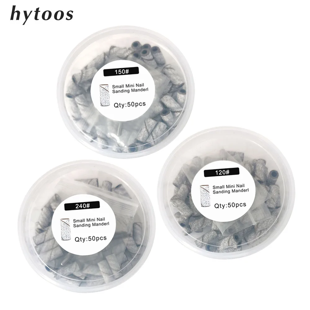 HYTOOS-Bandes de ponçage zébrées, mini mandrin en acier inoxydable, accessoires pour forets électriques à ongles, 3mm, 3.1mm