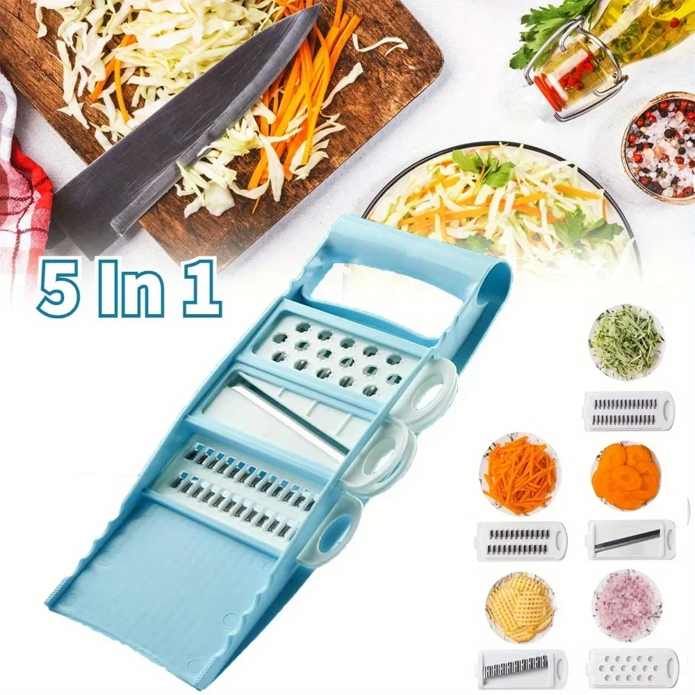 5 in 1 MultiFunctional Vegetable Fruit Slicer Potato Household Food Chopper Kitchen Mandoline Slicer Veggie Dicer Cutter Gadgets 5 in 1 MultiFunctional Vegetable Fruit Slicer Potato Household Food Chopper Kitchen Mandoline Slicer Veggie Dicer Cutter Gadgets