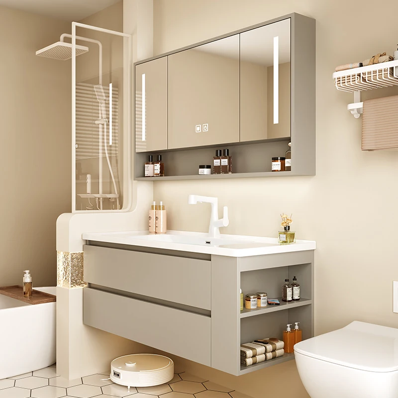 Washbasin Vanity Bathroom Vanities Vintage Toilet Partition Drawer Bathroom Vanities Light Storage Armadi Aperti Furniture