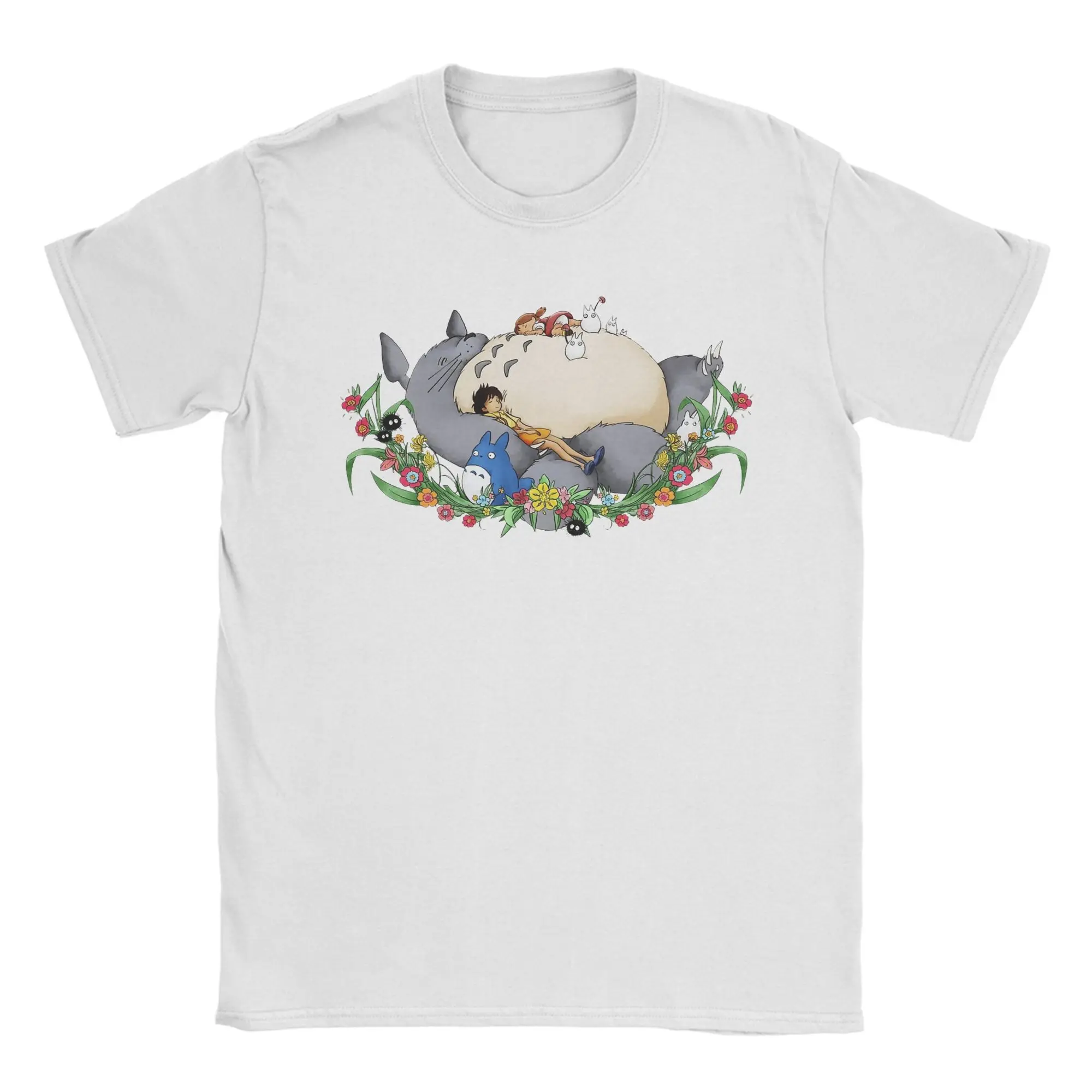 Vintage Totoro-Inspired Graphic Cotton T-Shirt - Fun & Casual Crewneck Tee