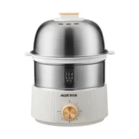 350W Electric Egg Cooker Timed Egg Boiler Breakfast Machine Automatic Steamer Egg Custard Steaming Cooker Food Warmer 2 Layers 1