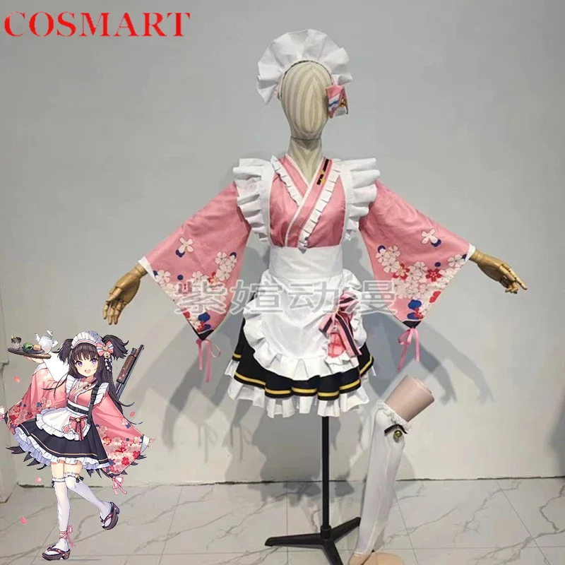 

COSMART Game Blue Archive Kouwa Shizuko Cosplay Costume Cute Maid Dress Party Suit Halloween Uniforms Anime Clothing Custom Made
