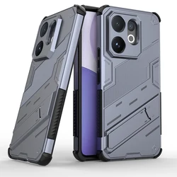 Punk Style Shockproof Rugged Armor Phone Case with Bracket for Vivo V60 (Grey)