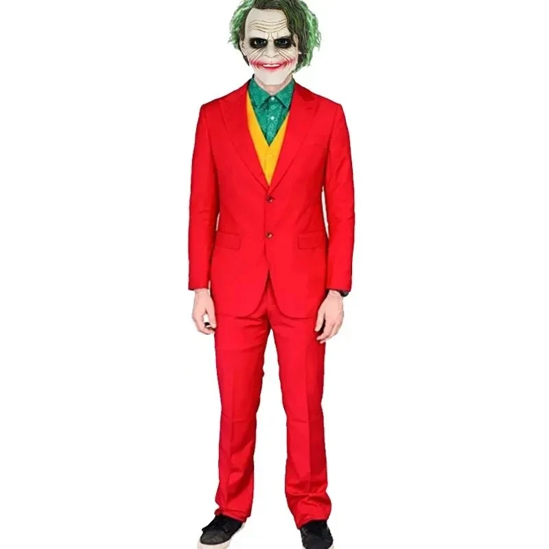 Filmfiguren Joker männlich Cosplay Kostüm Anime Charakter Halloween Kostüm Cosplay Kostüm Set Maske Uniform Perücke