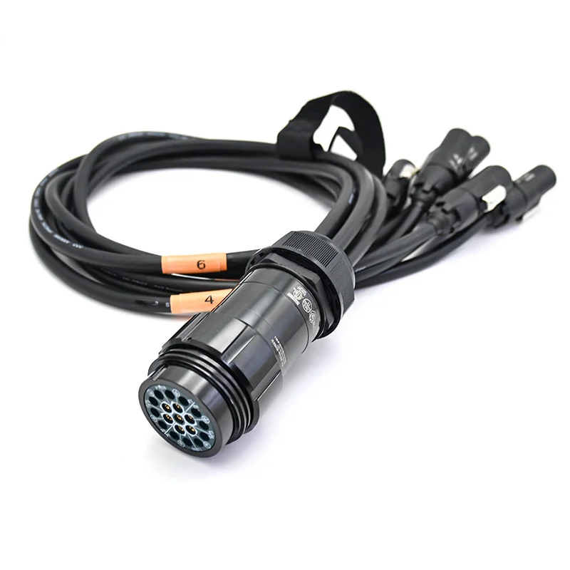 19-Pin Socapex Splitter-Steckverbinder 6-Wege Männlich-Weiblich Soca Break Fan In/Out Mehrfachstecker für 6-Kanal 2,5mm² Kabel – Detail 4