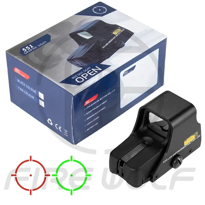 Red Dot Sight 551 552 553 Red Green Dot Holographic Sights Scope Hunting Reflex Sight Riflescope with 20mm Mount