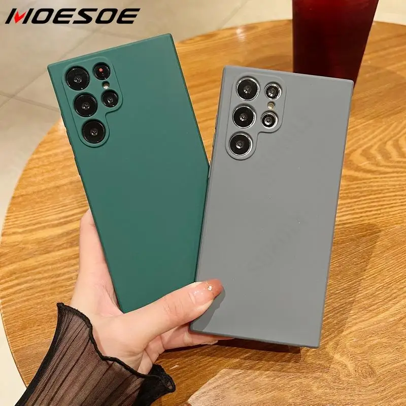 Custodia in silicone ultra sottile per Samsung S23 Ultra S22 Plus S21 FE S20 FE A52 A52s A53 5G A14 A13 A32 A72 A51 A71 Soft Cover_voghion.com