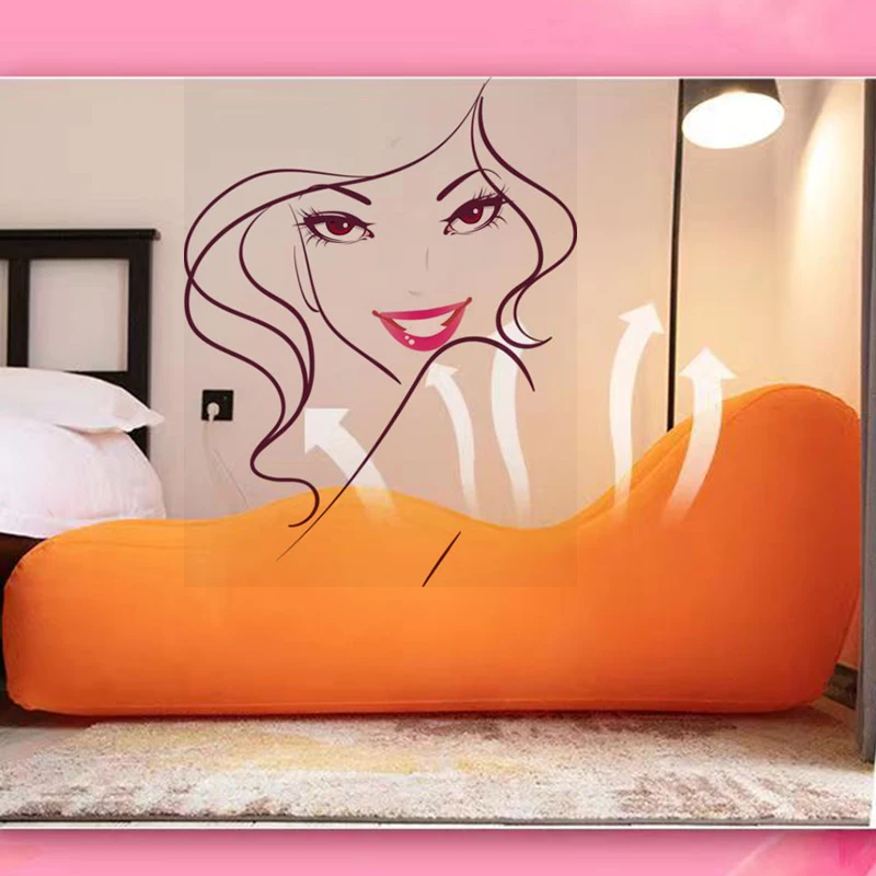 Inflatable Sofa Bed Chaise Furniture Couple Love Sofa Bed S Shape Air Cushion Multi Position Fun Yoga Training Chair Portable Pad