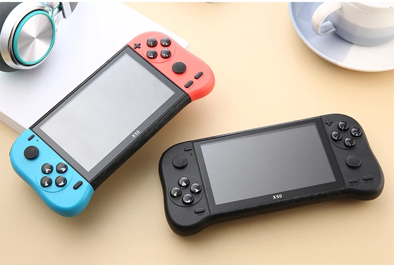 2022 X50 5.1 HD screen 64bit Video games supports multiple emulators ortable Handheld Retro Game Console Video Player tv output