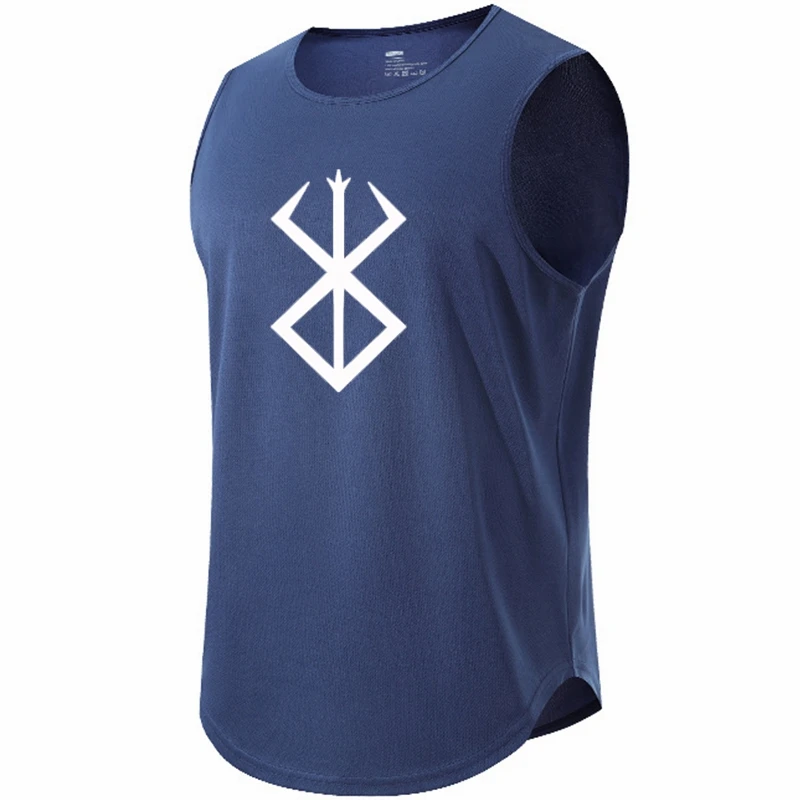 

Men's Quick Drying Dacron Tank Top Men High Quality Bodybuilding Singlet Sleeveless Slim Fit Vest Men Tank Tops