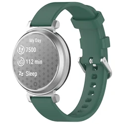 Official Silicone Watchband Strap for Garmin Lily 2 - Soft 14mm Bracelet Accessory (Dark green)
