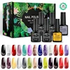 Nail Polish Set Color Nail Gel Polish Kit Semi Permanent Soak Off Gel UV LED Varnishes Base Top Coat DIY Nail Art Gel Polish Kit 3