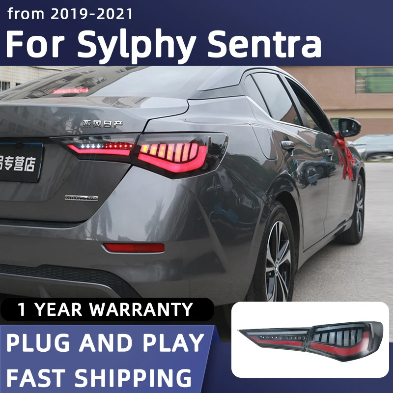 

Автомобильный Стайлинг задних фонарей для Nissan Sylphy светодиодный Tail 2019-2021 Sentra задний фонарь DRL Задний сигнал поворота Автомобильные аксессуары