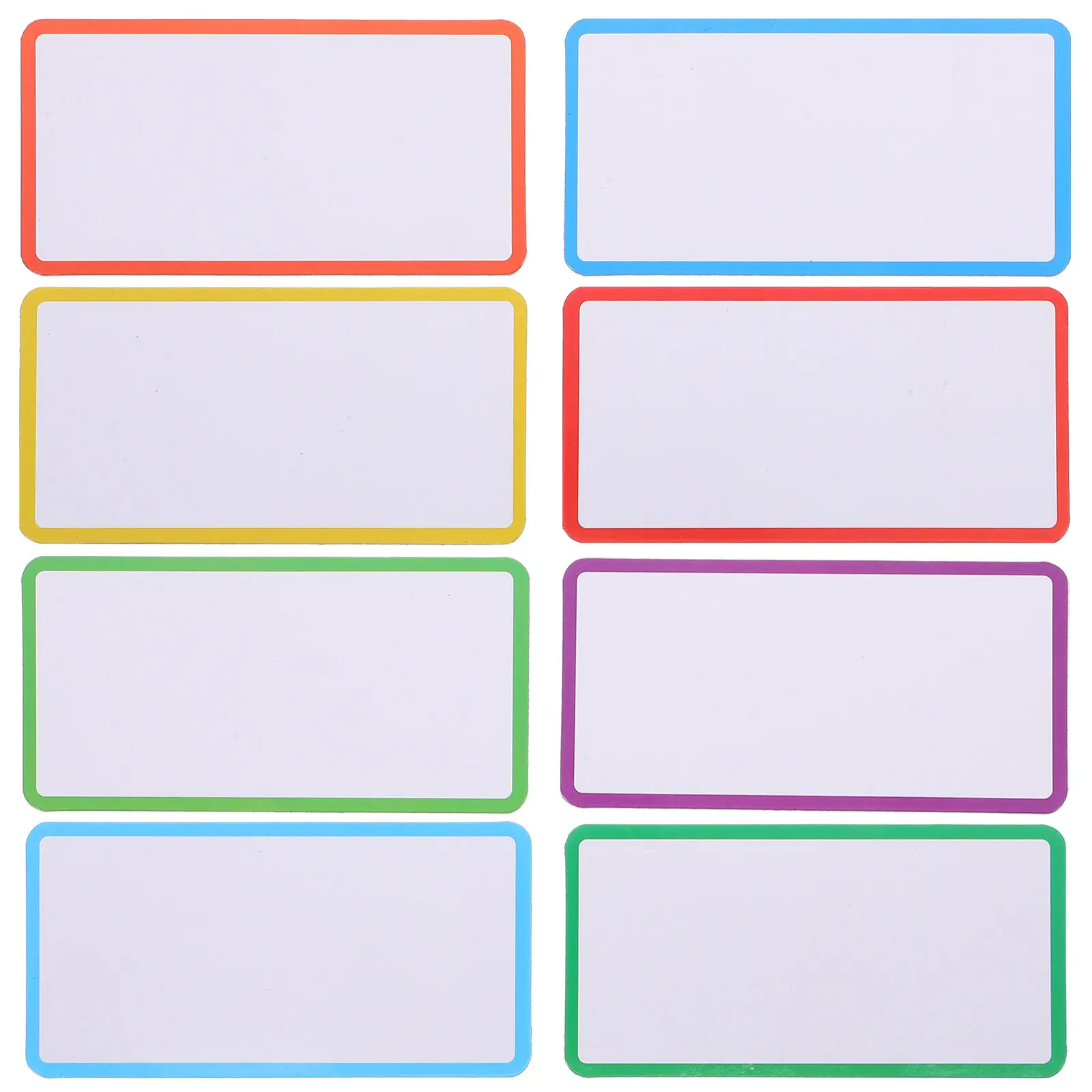 24Pcs 자기 건조 지우기 이름 라벨 냉장고 화이트 보드 사무실 교실 주방 조직을위한 재사용 가능한 쓰기 가능 태그