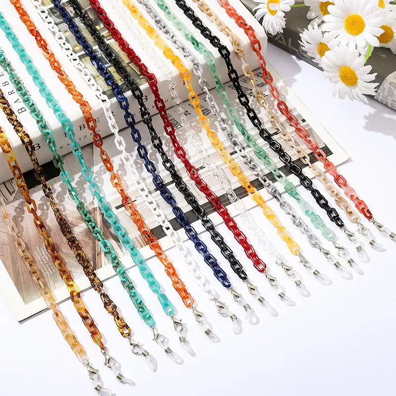 Fashion Acrylic Women Largands Glasses Chains Reading Sunglasses Chain Holder Cord Eyeglasses Hanging Neck Chain Face-Mask Chain