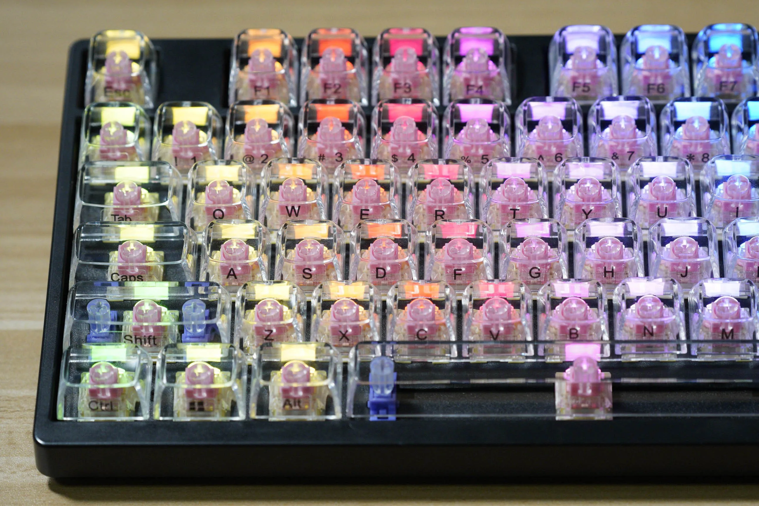 Keycaps Transparentes para Teclado Gaming Mecânica Keycap Backlit em Branco Faça Você Mesmo Personalizado Interruptor mx Lx1 Perfil 132 Chaves - Imagem 5
