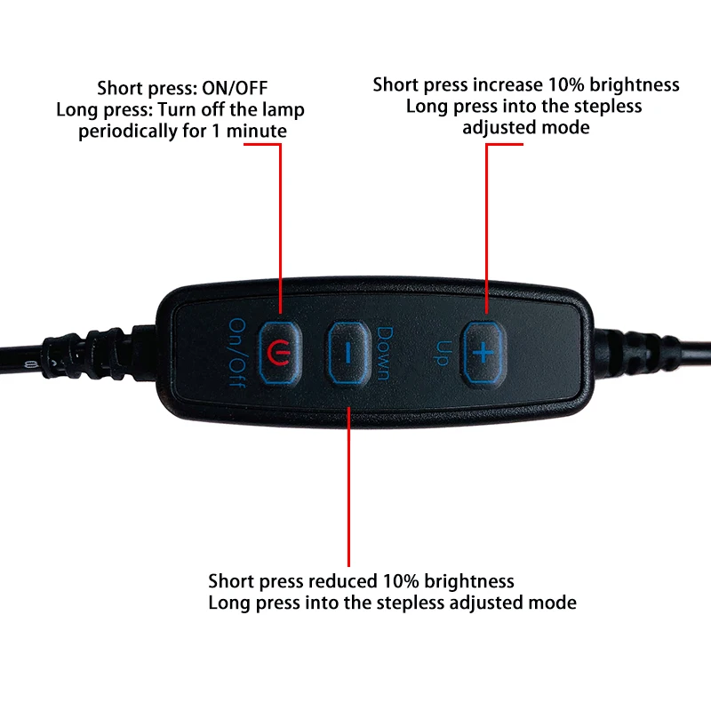รูปสินค้า โคมไฟตั้งโต๊ะ LED สีสวย 4 ดวง ประหยัดไฟ USB