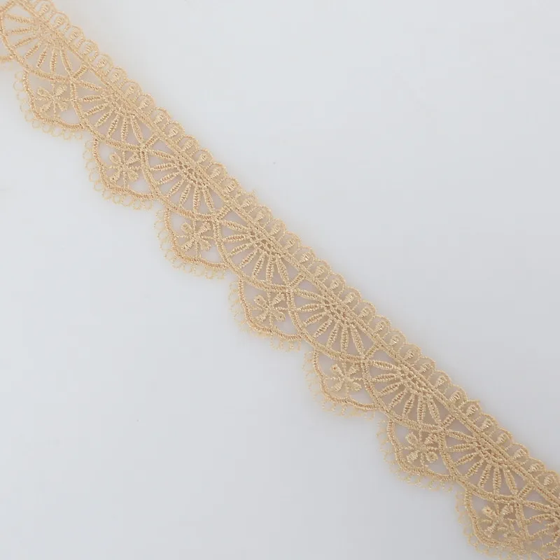 Gold Thread Water Soluble Embroidery Lace Ribbon DIY Handmade Clothing Skirt Cheongsam Hat Head Flower Decoration