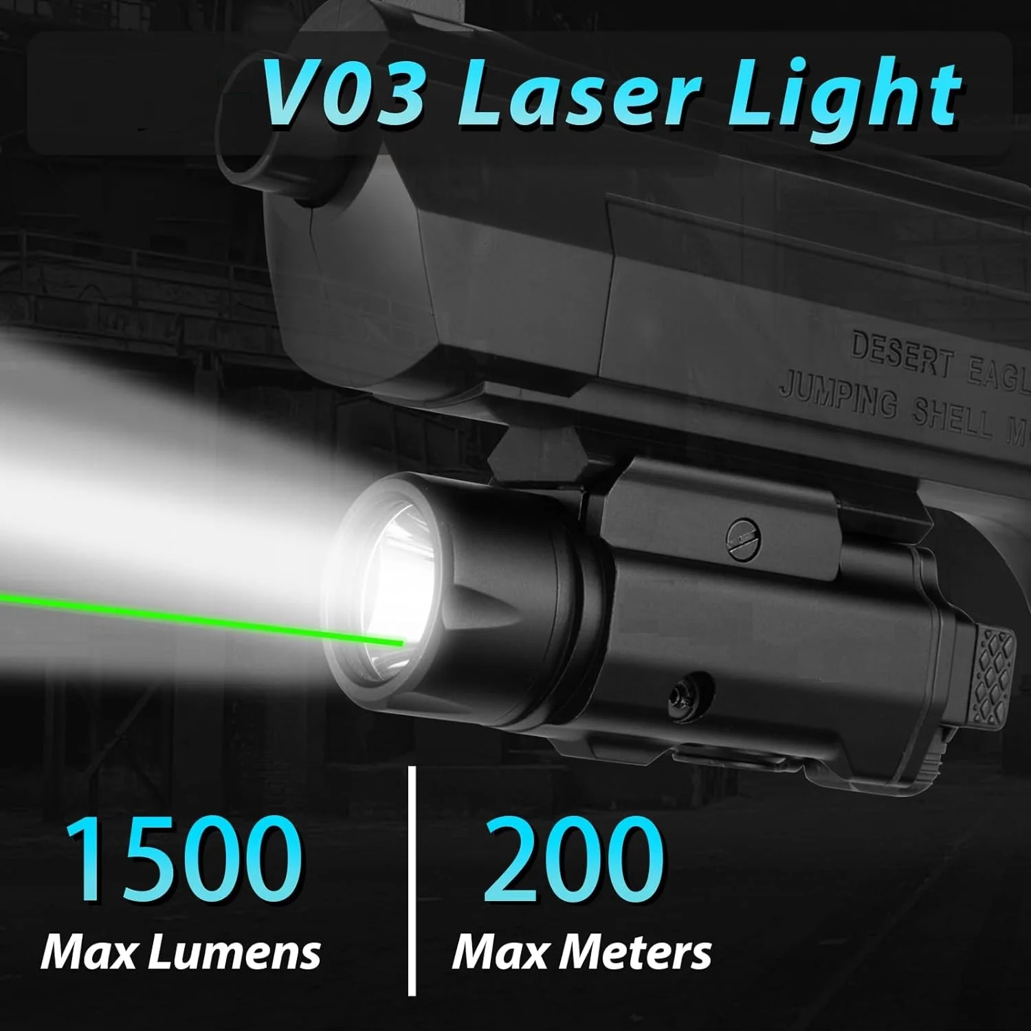 Description Picture 6 of itemRichfire SFD-077 Tactical LED Flashlight 1500LM Green Laser Weaponlight with Magnetic Charging for Taurus 20mm Rail Mounted