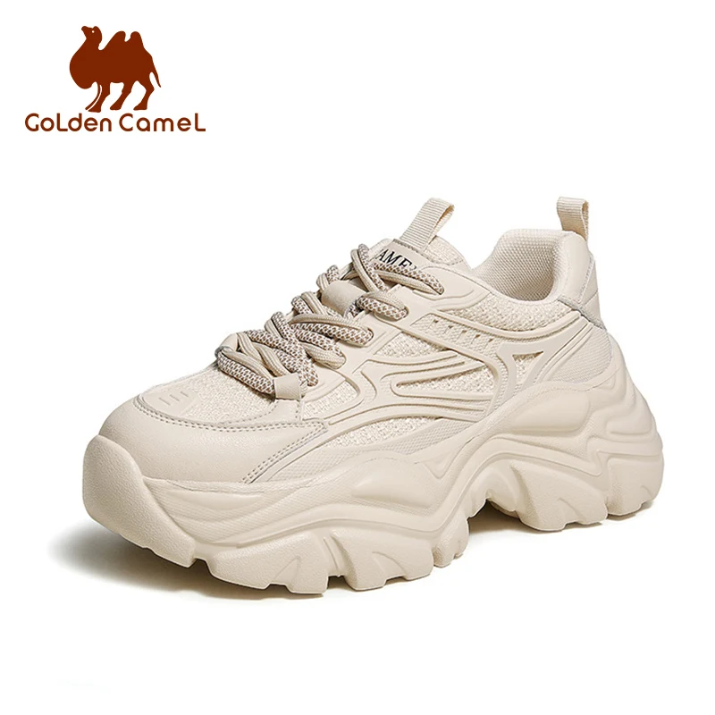 GOLDEN CAMEL Women's Sports Shoes Fashion Female Sneakers Thick-soled Casual Daddy Shoes for Women 2023 Spring New Heightened