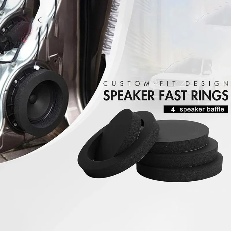 4/5/6.5 Inch Universal Car Speaker Ring Soundproof Cotton Auto Door Foam Pad Woofer Speaker Noise Insulation Ring Accessories soundproofing cotton sound insulation ring sound insulation cotton soundproofing foam