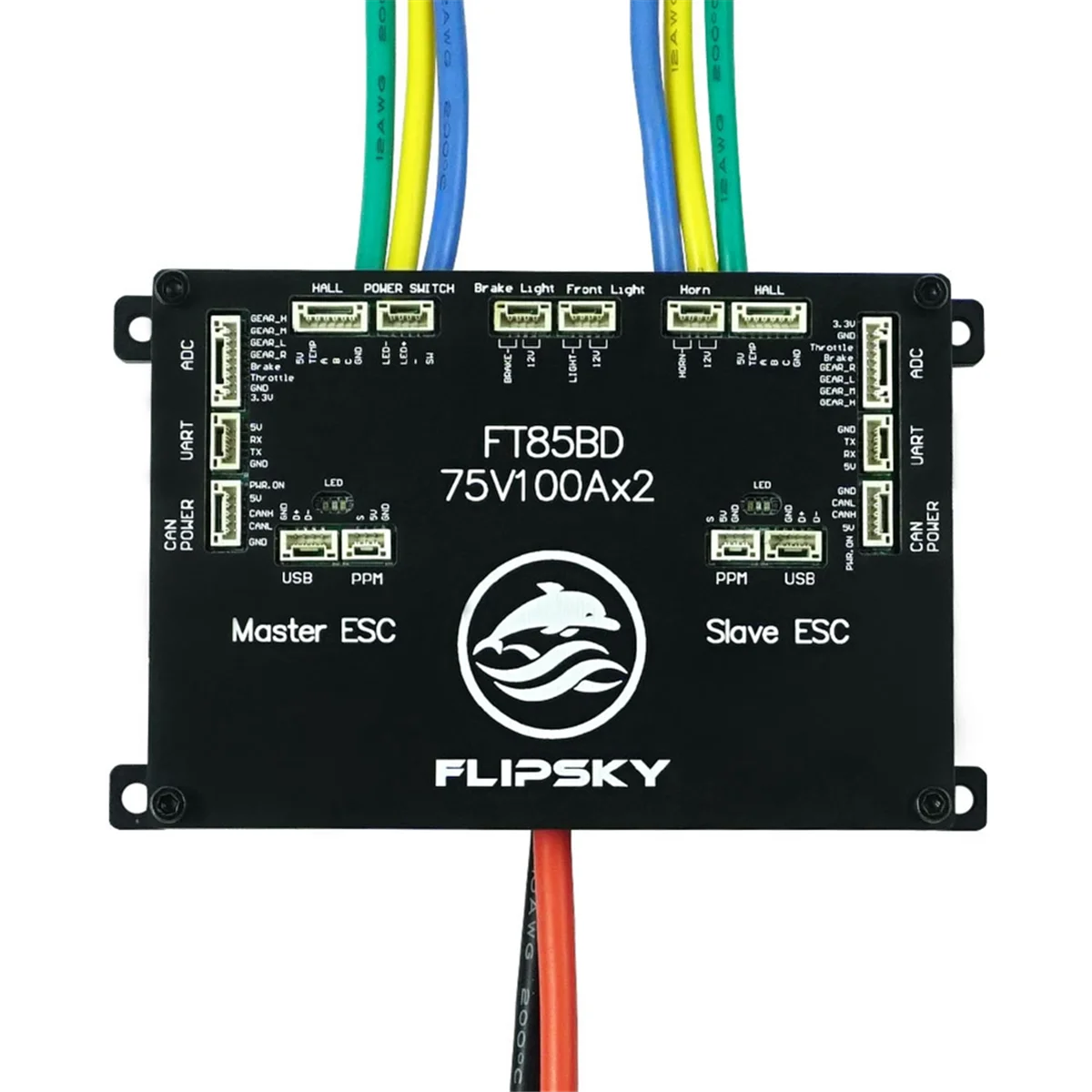 FLIPSKY FT85BD Dual Wheel Drive with Built-in Switch 84V Driver Can Be Connected to Brake Lights, Horn, Electric Vehicle XQ