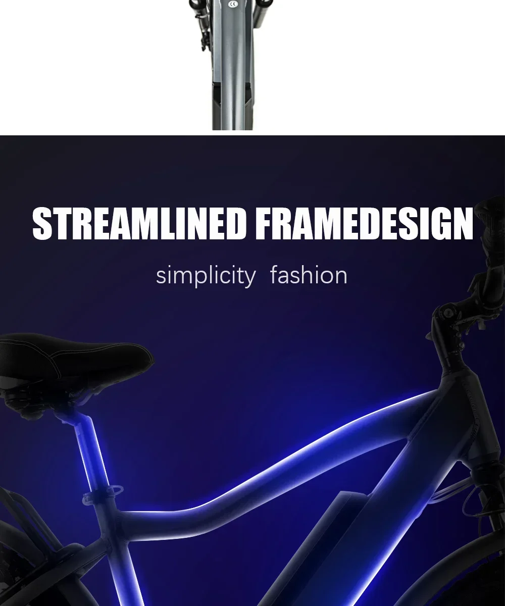 CMACEWHEEL J26 Electric Bike Adults 26 Inch Fat Tire E-Bike 48V/17Ah E Mountain Bike, Range 50-80km,7 Speed Sce08f1cbf80d48cbb7817a82cf5e3ae5z