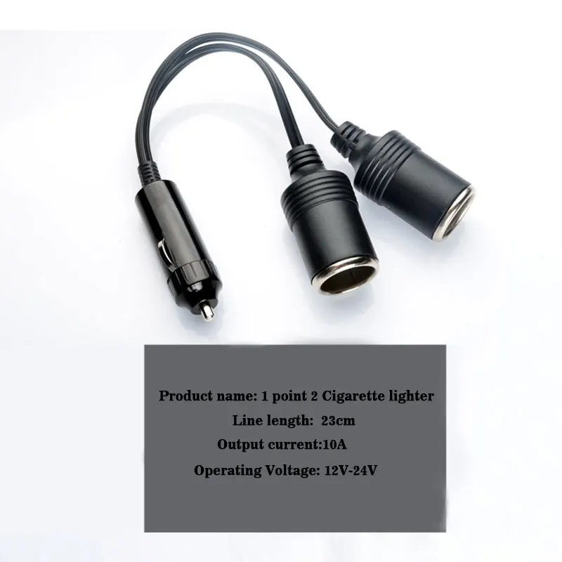 Universal Dual Port Car Cigarette Lighter Splitter Female Socket Plug Power Adapter for Electronics Automobiles Accessories