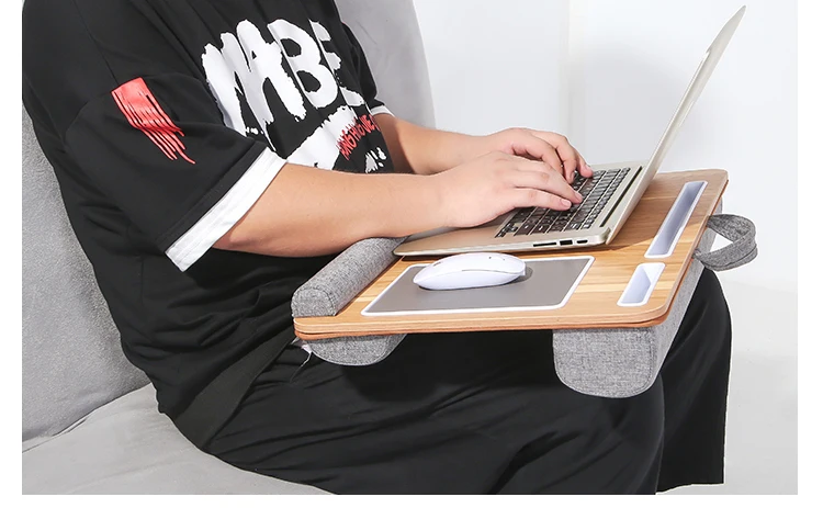 Description Picture 4 of itemMUMUCC Knee Lap Desk with Foldable Writing Board Notebook Tablet Knee Table Reading Desk Outdoor Headrest Laptop Stand Pillow